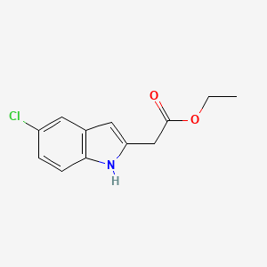 molecular formula C12H12ClNO2 B14038850 ethyl 2-(5-chloro-1H-indol-2-yl)acetate 