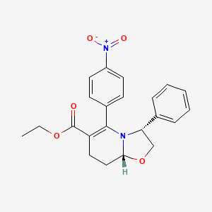 Ethyl (3R,8aR)-5-(4-nitrophenyl)-3-phenyl-2,3,8,8a-tetrahydro-7H-oxazolo[3,2-a]pyridine-6-carboxylate