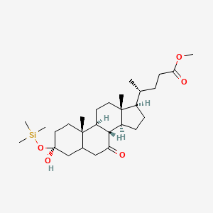 methyl (4R)-4-[(3S,8R,9S,10S,13R,14S,17R)-3-hydroxy-10,13-dimethyl-7-oxo-3-trimethylsilyloxy-2,4,5,6,8,9,11,12,14,15,16,17-dodecahydro-1H-cyclopenta[a]phenanthren-17-yl]pentanoate