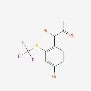 1-Bromo-1-(4-bromo-2-(trifluoromethylthio)phenyl)propan-2-one