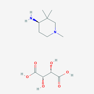 molecular formula C12H24N2O6 B14038911 (R)-1,3,3-Trimethylpiperidin-4-amine (2S,3S)-2,3-dihydroxysuccinate 