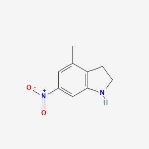 molecular formula C9H10N2O2 B1403892 4-甲基-6-硝基吲哚啉 CAS No. 1588441-27-3