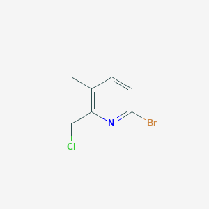 molecular formula C7H7BrClN B14038928 6-Bromo-2-(chloromethyl)-3-methylpyridine 