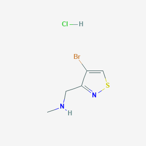 molecular formula C5H8BrClN2S B14038938 1-(4-Bromoisothiazol-3-yl)-N-methylmethanamine hydrochloride 