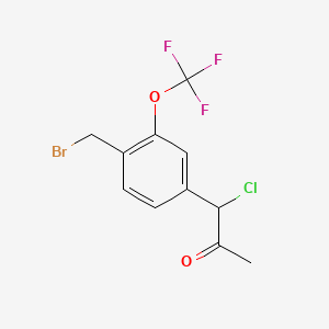 1-(4-(Bromomethyl)-3-(trifluoromethoxy)phenyl)-1-chloropropan-2-one