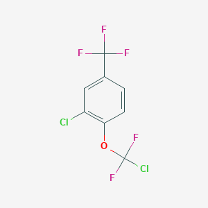 molecular formula C8H3Cl2F5O B1403895 2-Chloro-1-[chloro(difluoro)methoxy]-4-(trifluoromethyl)benzene CAS No. 1417567-86-2