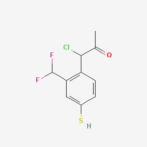 1-Chloro-1-(2-(difluoromethyl)-4-mercaptophenyl)propan-2-one