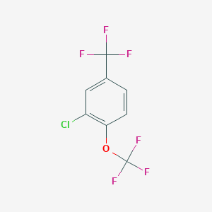 molecular formula C8H3ClF6O B1403896 2-Chloro-1-(trifluoromethoxy)-4-(trifluoromethyl)benzene CAS No. 1417567-09-9