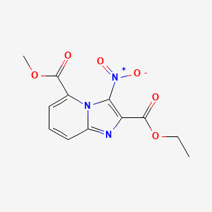 2-O-ethyl 5-O-methyl 3-nitroimidazo[1,2-a]pyridine-2,5-dicarboxylate