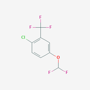 molecular formula C8H4ClF5O B1403897 1-Chloro-4-(difluoromethoxy)-2-(trifluoromethyl)benzene CAS No. 1417567-79-3