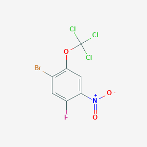 molecular formula C7H2BrCl3FNO3 B1403898 1-Bromo-5-fluoro-4-nitro-2-(trichloromethoxy)benzene CAS No. 1417566-54-1