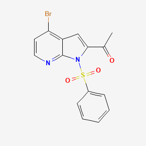 Ethanone, 1-[4-bromo-1-(phenylsulfonyl)-1H-pyrrolo[2,3-b]pyridin-2-yl]-