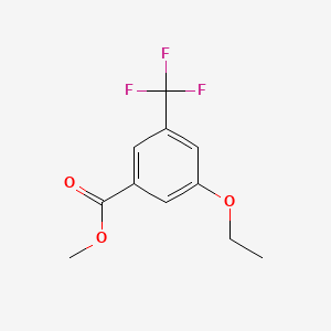 molecular formula C11H11F3O3 B14039002 Methyl 3-ethoxy-5-(trifluoromethyl)benzoate 