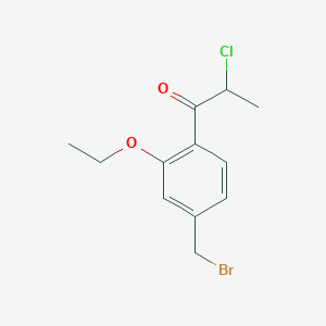 1-(4-(Bromomethyl)-2-ethoxyphenyl)-2-chloropropan-1-one