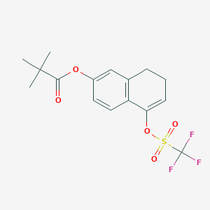 5-(((Trifluoromethyl)sulfonyl)oxy)-7,8-dihydronaphthalen-2-yl pivalate