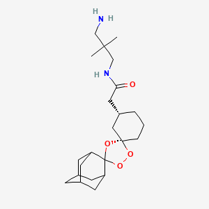 N-(3-Amino-2,2-dimethylpropyl)-2-((1R,3R,3''R,5R,5'R,7R)-dispiro[adamantane-2,3'-[1,2,4]trioxolane-5',1''-cyclohexan]-3''-YL)acetamide