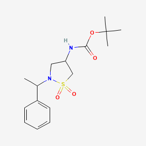 Tert-butyl (1,1-dioxido-2-(1-phenylethyl)isothiazolidin-4-yl)carbamate