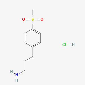 molecular formula C10H16ClNO2S B1403916 3-(4-(甲磺基)苯基)丙胺盐酸盐 CAS No. 857392-90-6