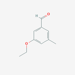 molecular formula C10H12O2 B14039164 3-Ethoxy-5-methylbenzaldehyde 