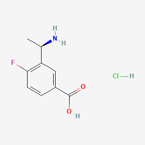 (R)-3-(1-Aminoethyl)-4-fluorobenzoic acid hydrochloride