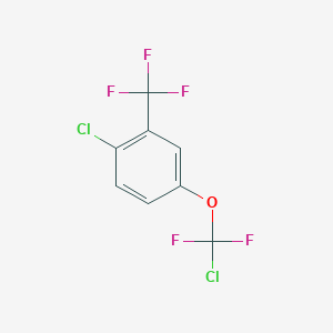 molecular formula C8H3Cl2F5O B1403919 1-Chloro-4-[chloro(difluoro)methoxy]-2-(trifluoromethyl)benzene CAS No. 1417568-26-3