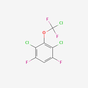 molecular formula C7HCl3F4O B1403920 2,4-Dichloro-3-[chloro(difluoro)-methoxy]-1,5-difluoro-benzene CAS No. 1417569-86-8