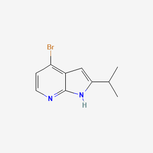 molecular formula C10H11BrN2 B14039208 1H-Pyrrolo[2,3-b]pyridine, 4-bromo-2-(1-methylethyl)- 