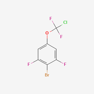 molecular formula C7H2BrClF4O B1403921 2-Bromo-5-[chloro(difluoro)methoxy]-1,3-difluoro-benzene CAS No. 1417569-53-9