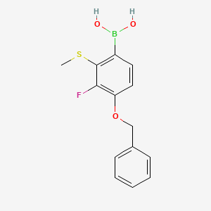 (4-(Benzyloxy)-3-fluoro-2-(methylthio)phenyl)boronic acid