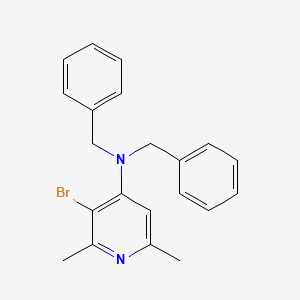 N,N-dibenzyl-3-bromo-2,6-dimethylpyridin-4-amine