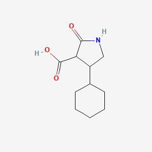 molecular formula C11H17NO3 B1403934 4-环己基-2-氧代吡咯烷-3-羧酸 CAS No. 1428233-43-5