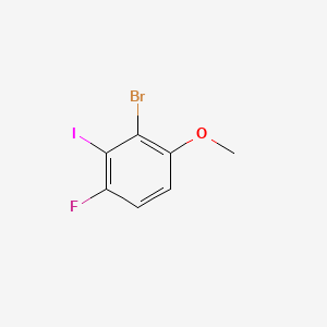 molecular formula C7H5BrFIO B14039399 2-Bromo-4-fluoro-3-iodo-1-methoxybenzene 