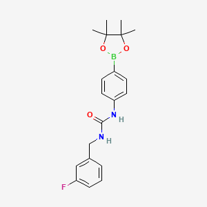 1-(3-Fluorobenzyl)-3-(4-(4,4,5,5-tetramethyl-1,3,2-dioxaborolan-2-yl)phenyl)urea