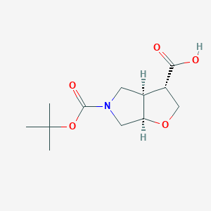 Racemic-(3R,3aS,6aS)-5-(t-butoxycarbonyl)hexahydro-2H-furo[2,3-c]pyrrole-3-carboxylic acid