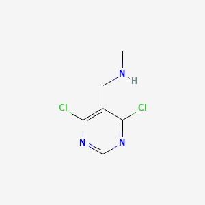 molecular formula C6H7Cl2N3 B1403945 N-[(4,6-二氯嘧啶-5-基)甲基]-N-甲胺 CAS No. 1355334-44-9