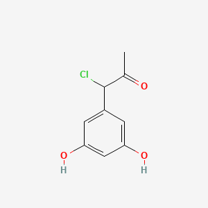 molecular formula C9H9ClO3 B14039464 1-Chloro-1-(3,5-dihydroxyphenyl)propan-2-one 