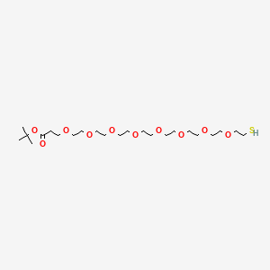 molecular formula C23H46O10S B14039527 HS-PEG8-CH2CH2COOtBu 