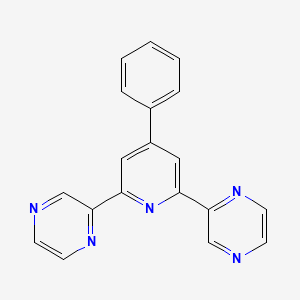 molecular formula C19H13N5 B14039546 2,2'-(4-Phenylpyridine-2,6-diyl)dipyrazine 