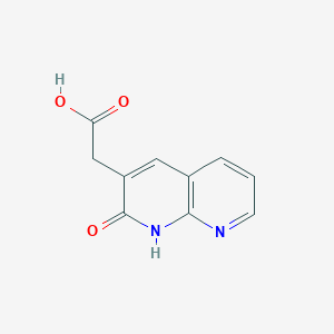 molecular formula C10H8N2O3 B14039567 (1,2-Dihydro-2-oxo-1,8-naphthyridin-3-yl)acetic acid 