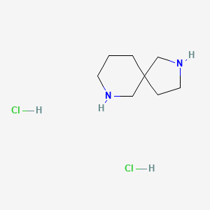 molecular formula C8H18Cl2N2 B1403957 2,7-二氮杂螺[4.5]癸烷二盐酸盐 CAS No. 1334499-87-4