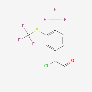 1-Chloro-1-(4-(trifluoromethyl)-3-(trifluoromethylthio)phenyl)propan-2-one