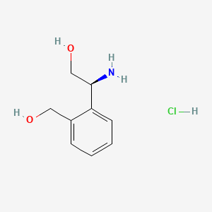 molecular formula C9H14ClNO2 B14039579 (S)-2-Amino-2-(2-(hydroxymethyl)phenyl)ethan-1-OL hydrochloride 