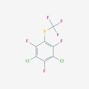 molecular formula C7Cl2F6S B14039587 1,3-Dichloro-2,4,6-trifluoro-5-(trifluoromethylthio)benzene 