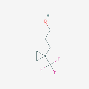 molecular formula C7H11F3O B14039590 3-(1-(Trifluoromethyl)cyclopropyl)propan-1-OL 