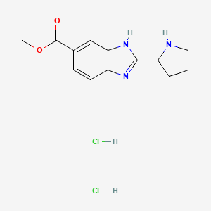 (S)-Methyl 2-(pyrrolidin-2-yl)-1H-benzo[d]imidazole-5-carboxylate dihydrochloride