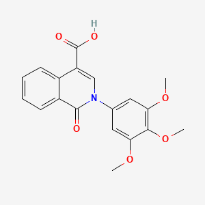 molecular formula C19H17NO6 B1403967 1-Oxo-2-(3,4,5-trimethoxyphenyl)-1,2-dihydroisoquinoline-4-carboxylic acid CAS No. 1352517-20-4