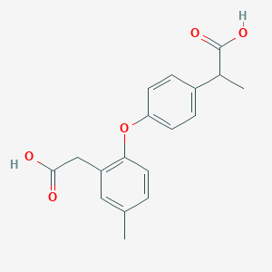 2-(4-(2-(Carboxymethyl)-4-methylphenoxy)phenyl)propanoic acid