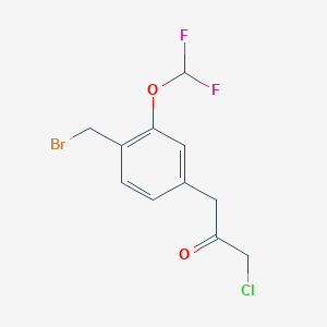 1-(4-(Bromomethyl)-3-(difluoromethoxy)phenyl)-3-chloropropan-2-one