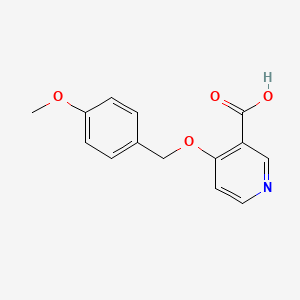 molecular formula C14H13NO4 B14039694 4-((4-Methoxybenzyl)oxy)nicotinic acid 