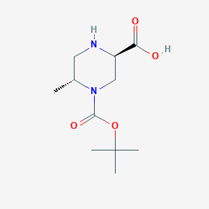 (2R,5R)-4-(tert-butoxycarbonyl)-5-methylpiperazine-2-carboxylic acid